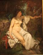 Gustave Courbet Bather Sleeping by a Brook Spain oil painting artist